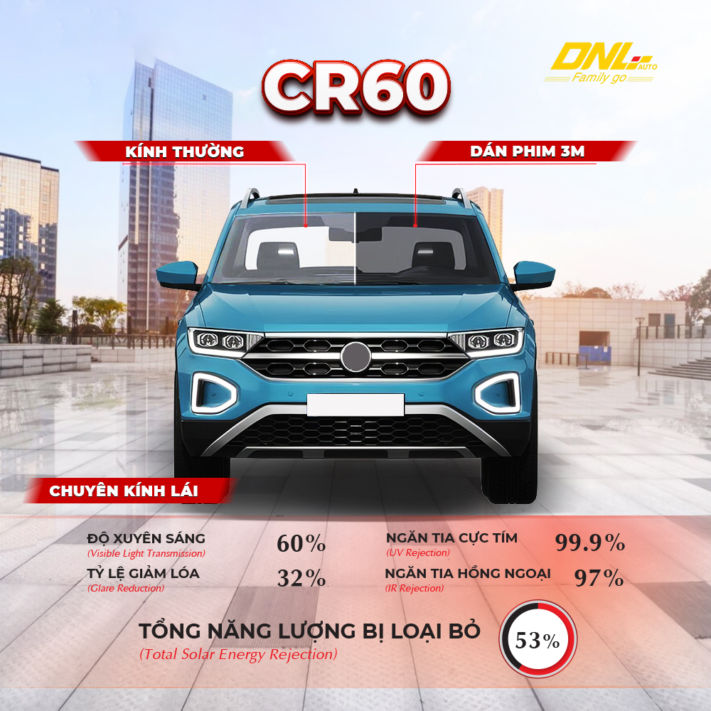 Phim Cách Nhiệt 3M Crystalline CR60: Cách nhiệt kính lái cho bạn