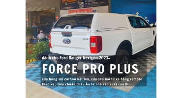 Nắp thùng cao hiệu Force Pro Plus cho Ford Ranger Nextgen 2023+