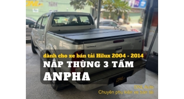 Nắp thùng 3 tấm Anpha dành cho xe bán tải Hilux 2004-2014