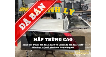 Thanh lý nắp thùng cao có đèn Dmax màu bạc (#TL-NCD-S020324)