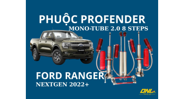 Phuộc Profender Mono-tube 2.0 – 8 chế độ chỉnh cho Ford Ranger NextGen 2022+