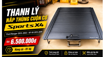 Thanh lý nắp thùng cuộn cơ Sports X4 Ford Ranger 2013–2022, BT-50 2013–2019