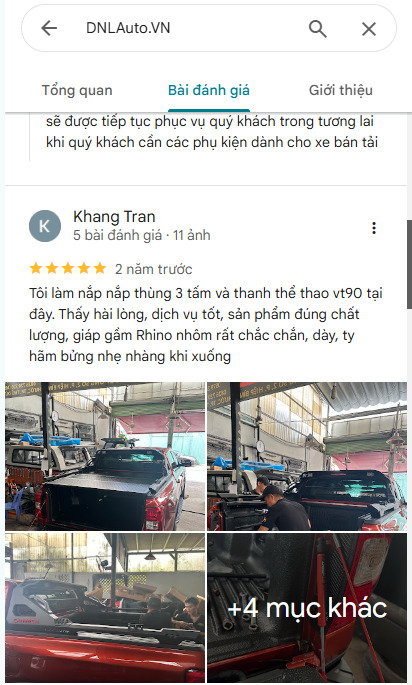 Đánh giá Google khách hàng 2 - DNL Auto