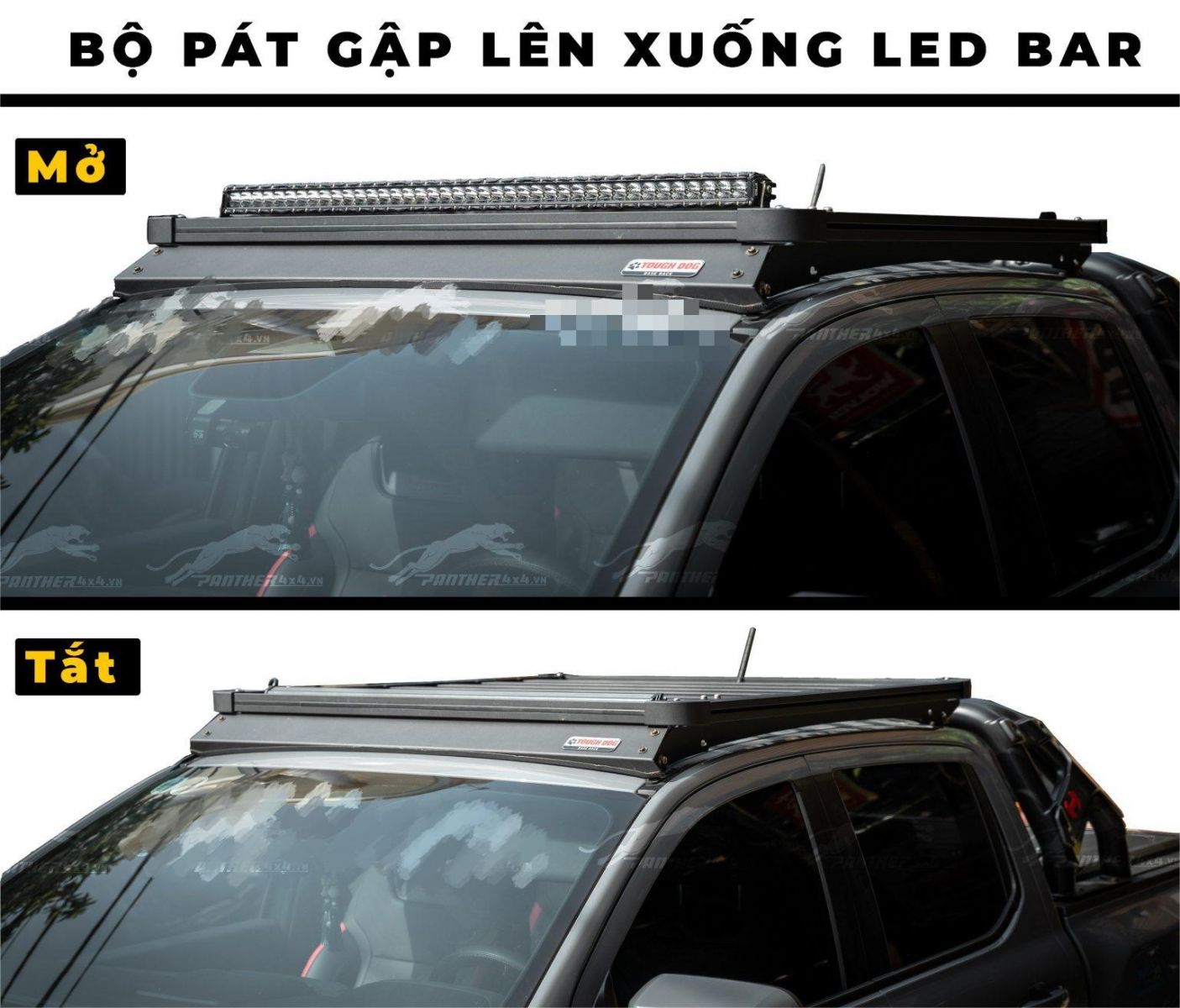 led gập tích hợp trên baga mui