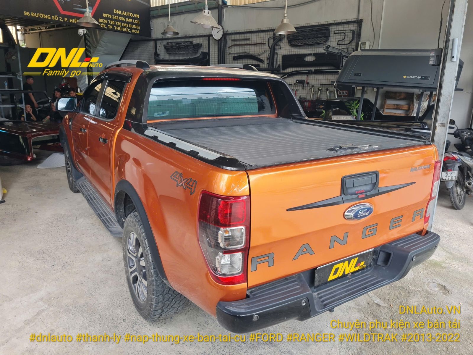 thanh lý nắp thùng cuộn cơ Sports X4 cho Ford Ranger Wildtrak 2013-2022