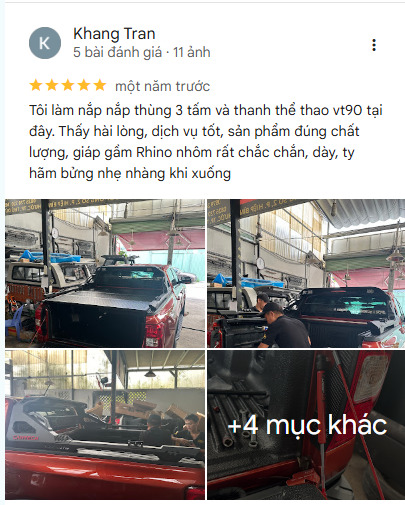 Khách hàng lắp nắp thùng Ford Ranger tại DNL Auto