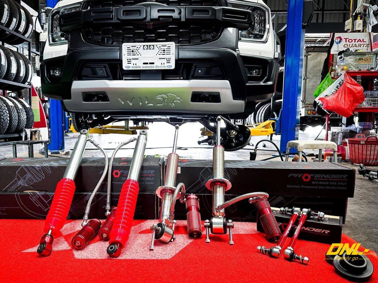 Phuộc Profender Mono-tube 8 chế độ chỉnh dành cho Ford Ranger Nextgen 2025