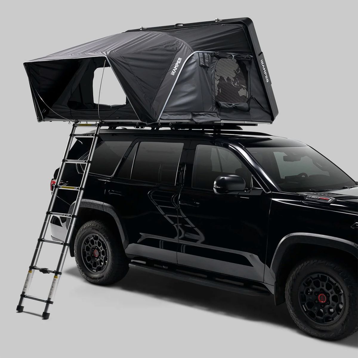 lều nóc ô tô iKamer Skycamp 4.0 Quad khi mở hoàn toàn