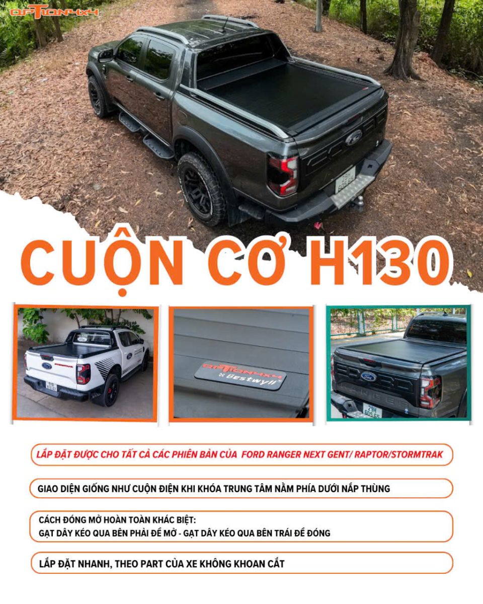 Nắp thùng cuộn cơ Option H130