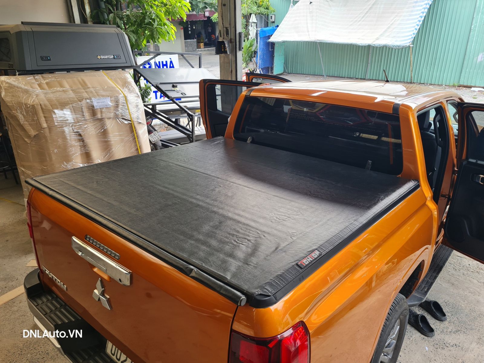 Mẫu nắp thùng cuộn bạt lắp cho xe Mitsubishi Triton Athlete form mới nhất.