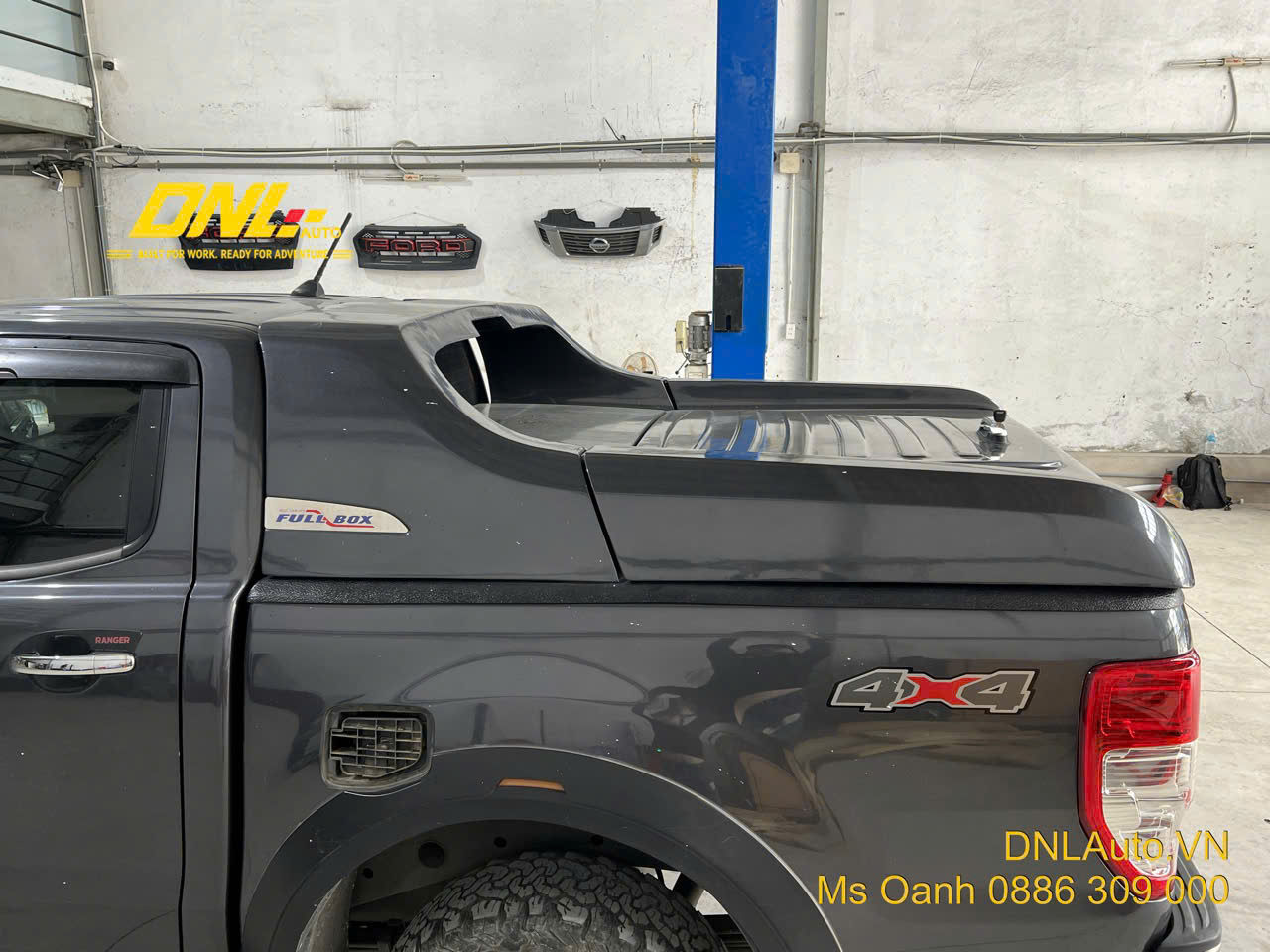 nắp thùng thấp FULLBOX dành cho FORD RANGER màu GHI XÁM