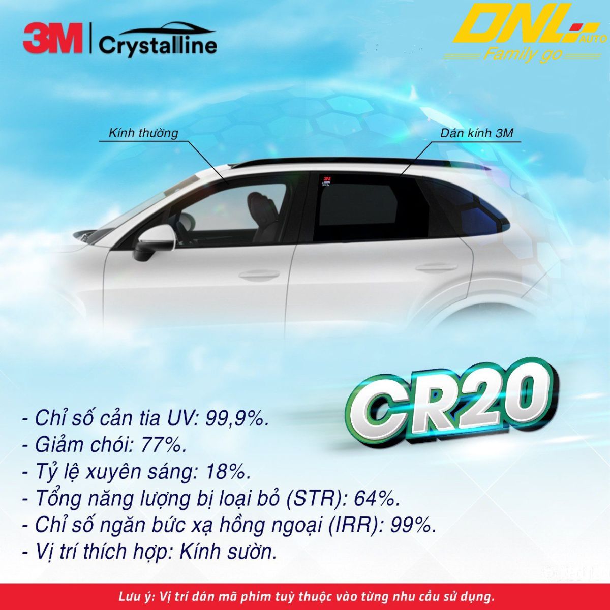Phim cách nhiệt 3m CR20