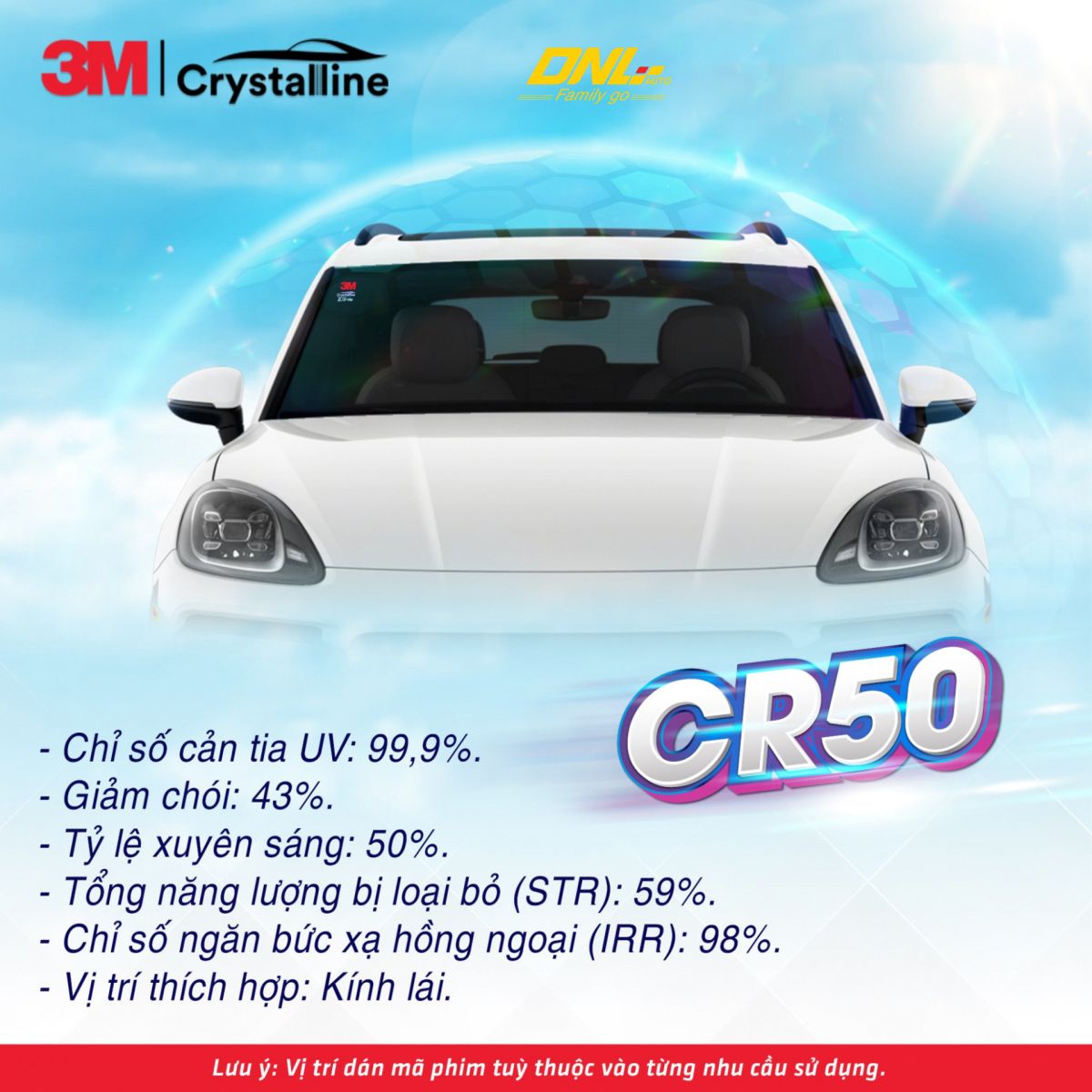 Phim cách nhiệt 3M Cr50