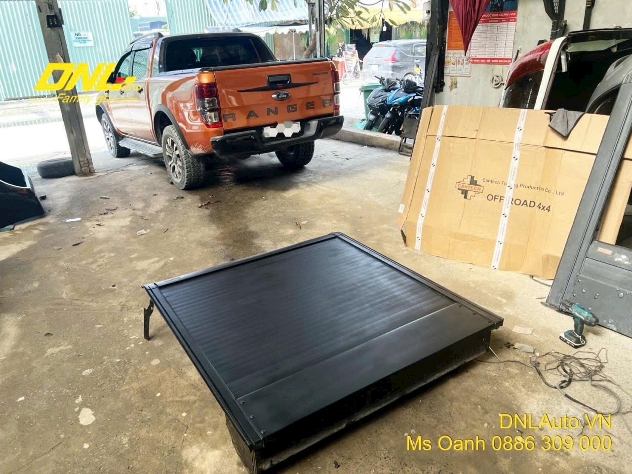 Kho hàng thanh lý nắp thùng xe bán tải cũ giá rẻ, độ mới 90% có bảo hành tại DNLAuto TPHCM.